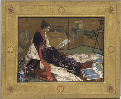 Caprice in Purple and Gold: The Golden Screen, 1864 by James Abbott McNeill Whistler